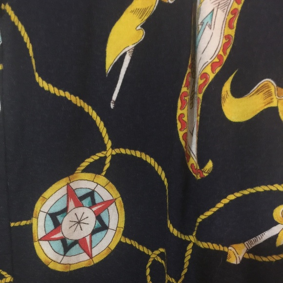 Vintage 70's Sailor Nautical Skirt High waistline Navy Blue Sz 8 - Picture 6 of 9